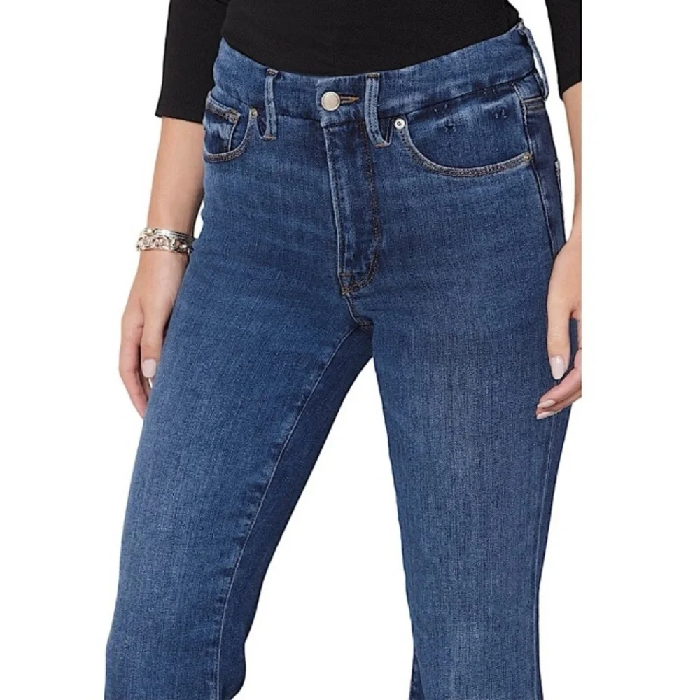 Good American Good Legs Flare Split Pocket Jeans Size 12/31 Elevated Basic Flare - Picture 2 of 15